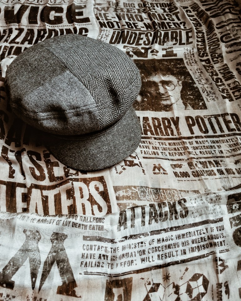 The patchwork herringbone pattern on this cap adds such visual interest!